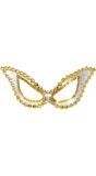 Katten SM oogmasker met spikes zilver