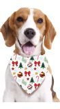 Kerstbandana voor honden wit