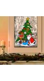 Kerstboom met kerstman sticker