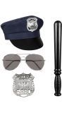 Klassiek politie accessoires set