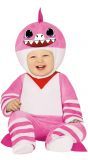 Kleine roze haai outfit baby