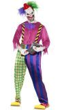 Kleurige killer clown outfit