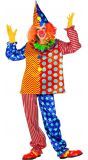 Kleurrijke clown outfit volwassenen
