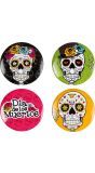 Kleurrijke dia de los muertos buttons