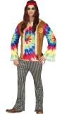 Kleurrijke peace hippie outfit heren