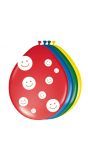 Kleurrijke smiley ballonnen 8 stuks