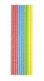 Kleurrijke zigzag rietjes papier 10 stuks