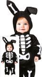 Konijn skelet kostuum halloween baby
