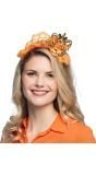 Koningsdag kanten tiara met mini kroontje