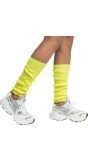 Korte beenwarmers neon geel