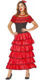 Lange rode flamenco jurk