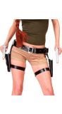 Lara Croft dubbel holster met pistolen