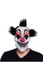 Latex killer clown masker met haar