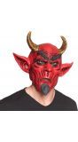 Latex satan masker rood