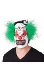 Latex terror clown masker met haar