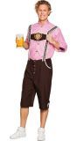 Lederhosen met roze blouse heren