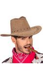 Lederlook cowboyhoed bruin