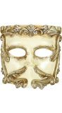 Luxe barok oogmasker ivoor