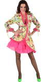 Luxe carnavalsjas vrouwen bloemen