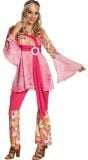 Luxe hippie outfit dames roze