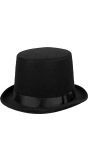 Luxe hoge hoed byron zwart
