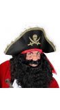 Luxe piraten hoed met rode hoofdband