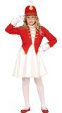 Majorette fanfare outfit rood meisjes