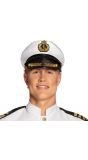 Marine admiraal pet zwart wit