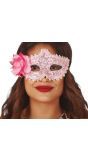Masquerade oogmasker met bloem