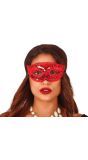 Masquerade oogmasker rood