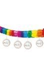 Meerkleurige papierslinger met party onderhanger