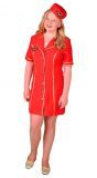 Meisje stewardessen outfit rood