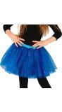 Meisjes tutu glitters blauw