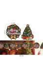 Merry christmas schotse ruit feestslinger 3m