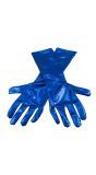 Metallic handschoenen blauw