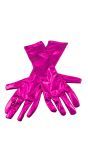 Metallic handschoenen magenta roze