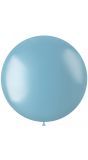 Metallic XL ballon lichtblauw