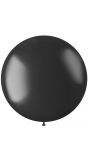 Metallic XL ballon zwart