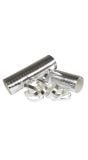 Metallic zilver serpentine rollen 3 stuks