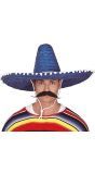 Mexicaanse sombrero XL blauw