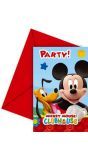 Mickey mouse clubhouse verjaardag uitnodigingen 6 stuks