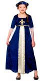 Middeleeuwen prinsessen jurk blauw