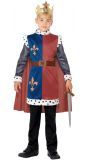 Middeleeuwse koning Arthur kostuum rood