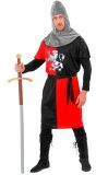 Middeleeuwse ridder kostuum heren rood