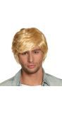 Moderne pruik heren blond