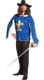 Musketier outfit blauw heren