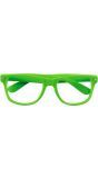 Neon groene feestbril