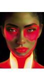 Neon make-up rood