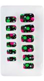 Neon nagels gestipt