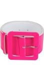 Neon roze riem glanzend